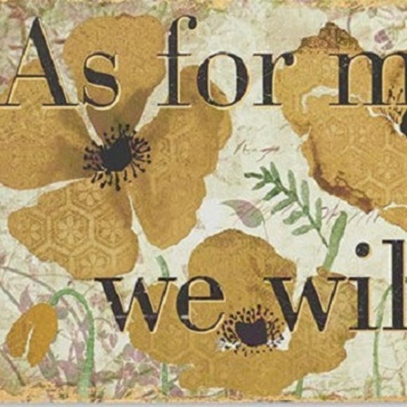 As for Me and My Household 20x6 Wall Art 60005 NEW - Picture 2 of 4